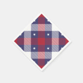 Patriotic Tartan Nahtlose Muster Serviette (Ecke)