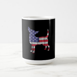 Patriotic Teacup Chihuahua American Flag Embroider Kaffeetasse