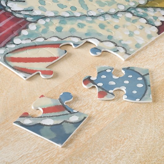 PATRIOTIC TEDDY BEAR & PATCHWORK QUILT PUZZLE (Seite)