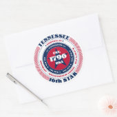 Patriotic Tennessee Circle Design Sticker (Umschlag)
