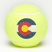 Patriotic Tennis Ball mit Flag Colorado, USA (Rückseite)