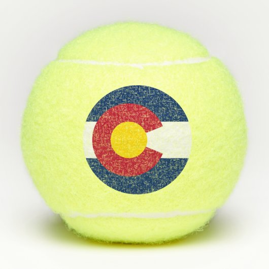 Patriotic Tennis Ball mit Flag Colorado, USA (Vorderseite)