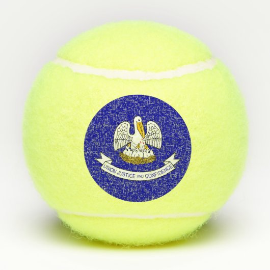 Patriotic Tennis Ball mit Flag Louisiana, USA (Rückseite)