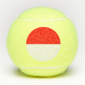Patriotic Tennis Ball mit Flagge Indonesiens (Vorderseite)
