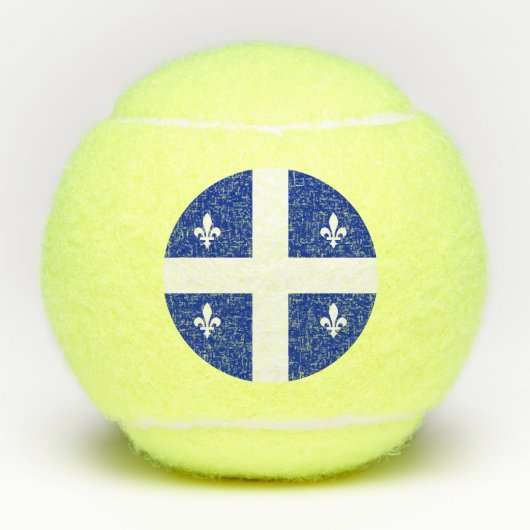 Patriotic Tennis Ball mit Flagge von Quebec, Kanad (Vorderseite)