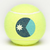 Patriotic Tennis Ball with Flag of Minnesota, USA (Rückseite)