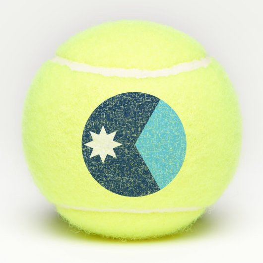 Patriotic Tennis Ball with Flag of Minnesota, USA (Rückseite)