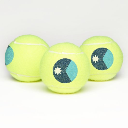 Patriotic Tennis Ball with Flag of Minnesota, USA (Multi)