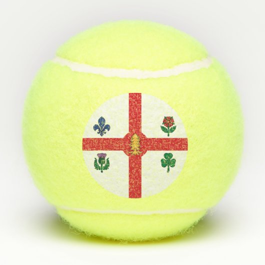 Patriotic Tennis Ball with Flag of Montreal (Rückseite)