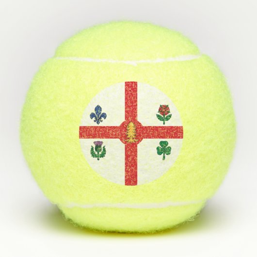 Patriotic Tennis Ball with Flag of Montreal (Vorderseite)