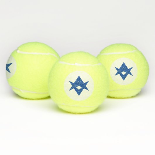Patriotic Tennis Ball with Flag of Toyota City (Multi)
