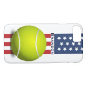 Patriotic Tennis Design iPhone 7 Fall Case-Mate iPhone Hülle (Rückseite (Horizontal))
