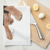 Patriotic Terrier Puppy Geschirrtuch (Viertel Falte)