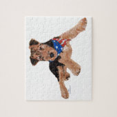 Patriotic Terrier Puppy Puzzle (Vertikal)