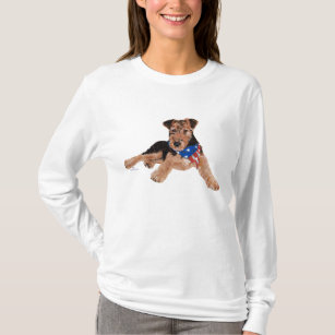 Patriotic Terrier Puppy T-Shirt