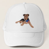 Patriotic Terrier Puppy Truckerkappe (Vorderseite)