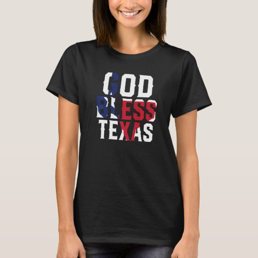 Patriotic Texan Gott segess Texas Flag Proud Texas T-Shirt (Vorderseite)