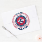 Patriotic Texas Circle Design Aufkleber (Umschlag)