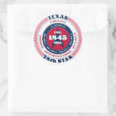 Patriotic Texas Circle Design Aufkleber (Tasche)