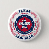 Patriotic Texas Circle mit Staat Details