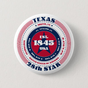 Patriotic Texas Circle mit Staat Details Button