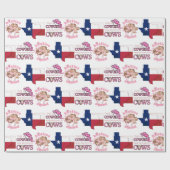 Patriotic TEXAS COWGIRL Besties Coquette Geschenkpapier (Flach)
