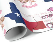Patriotic TEXAS COWGIRL Besties Coquette Geschenkpapier (Rolleneckpunkt)
