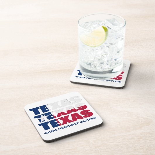 Patriotic TEXAS FLAG Freundschaft Getränkeuntersetzer (Rechte Seite)
