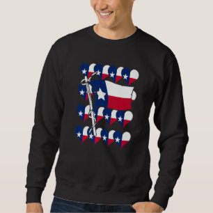 Patriotic Texas Flag Herz US Staat Proud Texan Te Sweatshirt