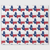 Patriotic TEXAS FLAG MAP Lone Star Staat Geschenkpapier (Flach)