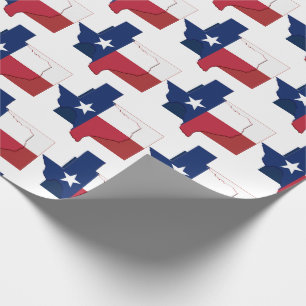 Patriotic TEXAS FLAG MAP Lone Star Staat Geschenkpapier