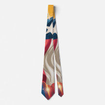 Patriotic Texas Flag Necktie - Rot, Weiß und Blu