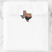Patriotic Texas Oil Drilling Quadratischer Aufkleber (Tasche)