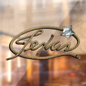 Patriotic Texas Rope Lettering Sherriff's Abzeiche Fensteraufkleber (Blatt 2)