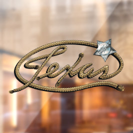 Patriotic Texas Rope Lettering Sherriff's Abzeiche Fensteraufkleber