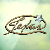 Patriotic Texas Rope Lettering Sherriff's Abzeiche Fensteraufkleber (Blatt 3)