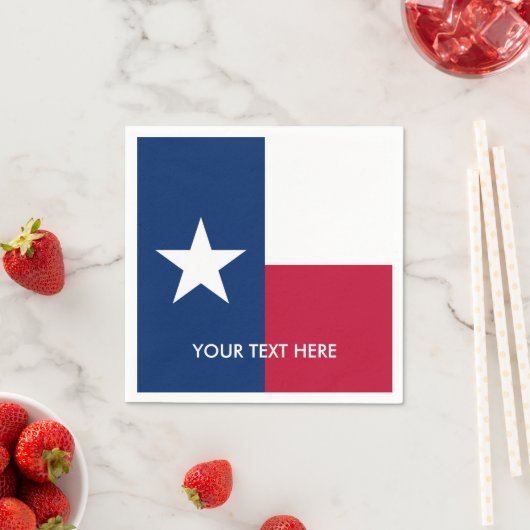 Patriotic Texas-Staatsflagge benutzerdefinierte Pa Serviette (Beispiel)