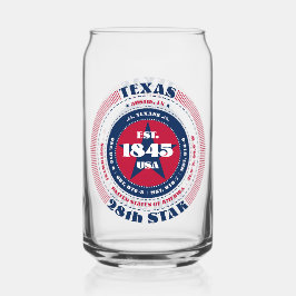 Patriotic Texas Typografy Trinkbehälter Set Dosenglas