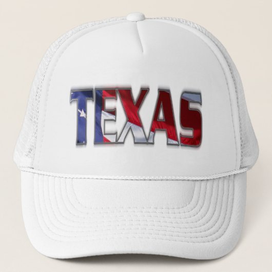 Patriotic Texas und American Flag Hat Truckerkappe (Vorderseite)