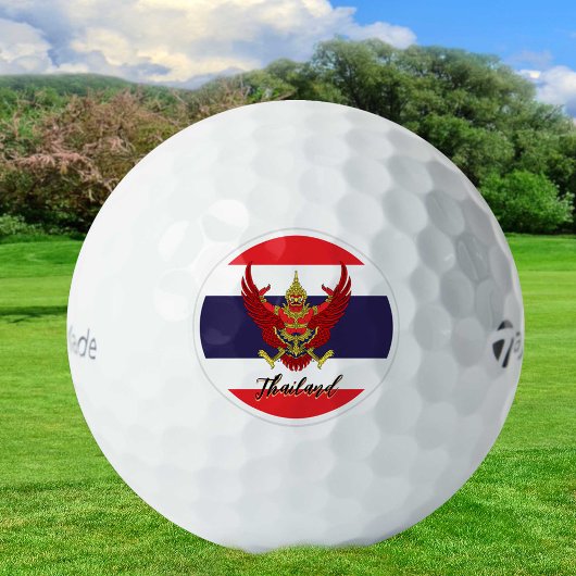 Patriotic Thai Flag Golf Balls, Thailand Golfball