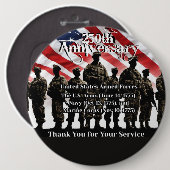 Patriotic Thank you for Your Service Button (Vorne & Hinten)