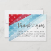 Patriotic Thank You For Your Service Card (Vorderseite)