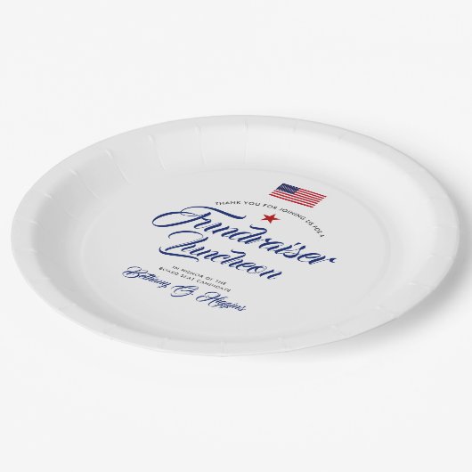 Patriotic Themed American Flag Pappteller (Schrägansicht)