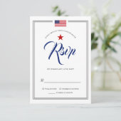 Patriotic Themed Event American Flag UAWG Invitati Einladung (Stehend Vorderseite)