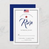 Patriotic Themed Event American Flag UAWG Invitati Einladung (Vorne/Hinten)