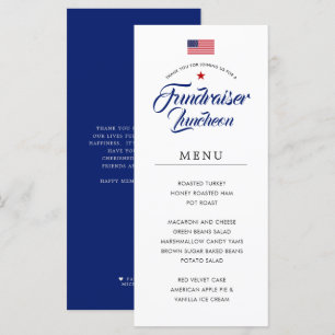 Patriotic Themed Menü "Political Style Dinner" Menükarte