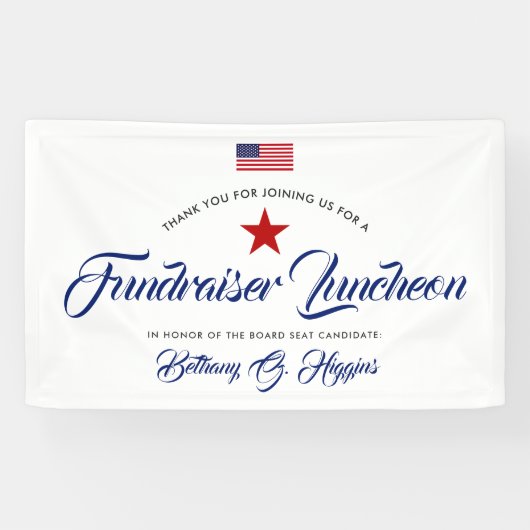 Patriotic Themed Political Fundraiser Banner (Horizontal)