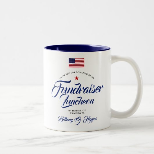 Patriotic Themed | Politischer Stil Zweifarbige Tasse (Rechts)