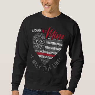Patriotic Thin Red Line American Flag US Firefight Sweatshirt