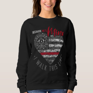 Patriotic Thin Red Line American Flag US Firefight Sweatshirt
